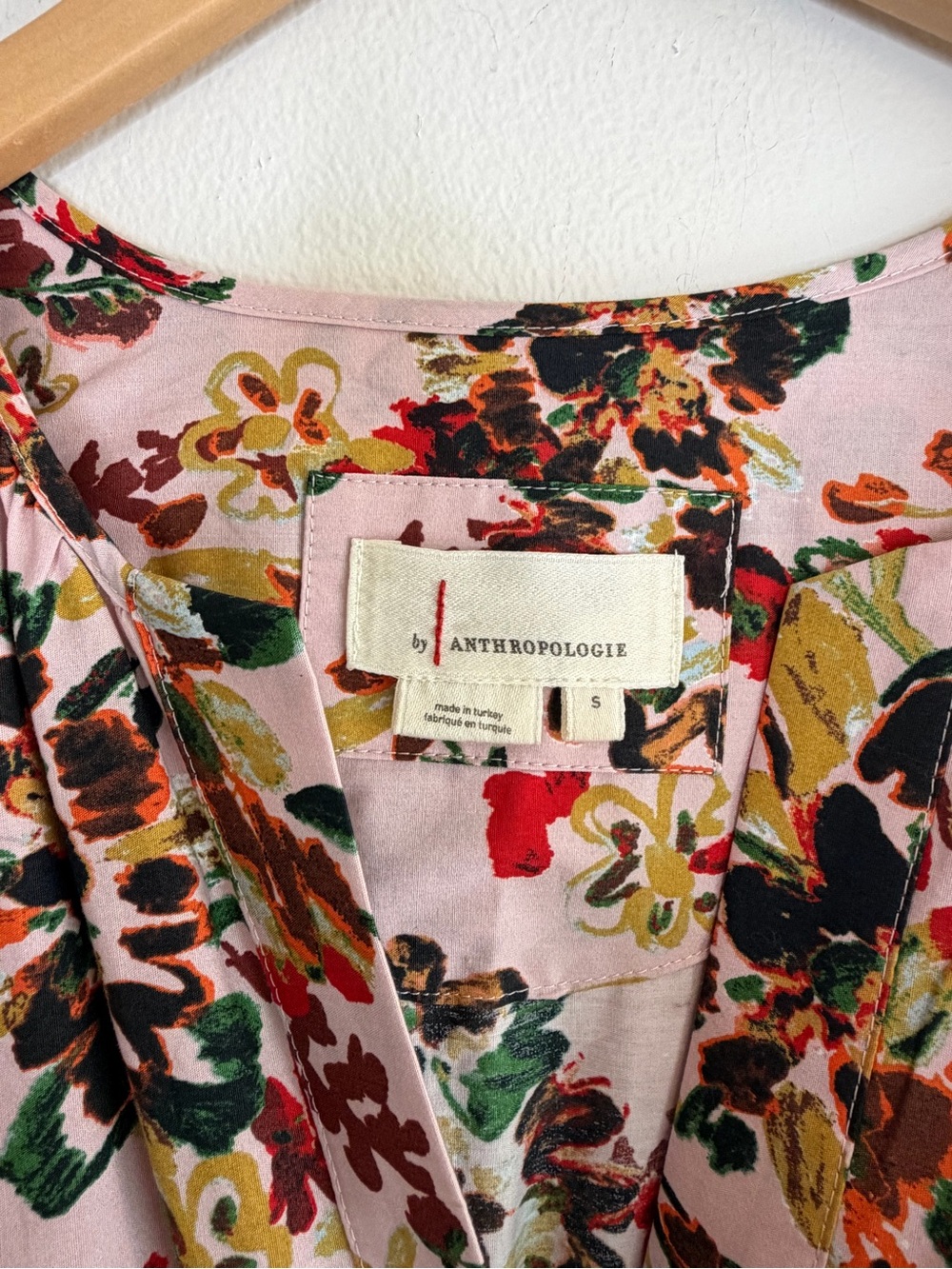 NEW Anthropologie Somerset Tiered Floral Smocked Maxi Dress in Pink Rose Size S - Picture 11 of 14